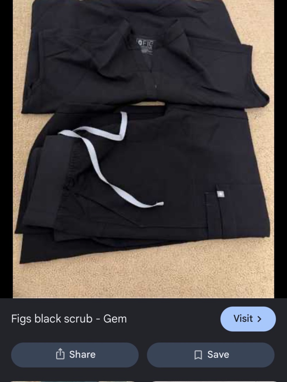 Figs womans set 3xxxl black set nice scru B.S.